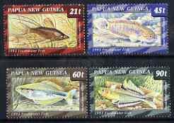 Papua New Guinea 1993 Freshwater Fish perf set of 4 unmou...