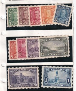 CANADA # 217-227 VF-MNH KING GEORGE V PICTORIAL ISSUES