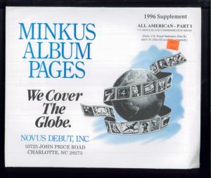 1996 All American Part 1 Minkus Stamp Album Supplement Pages 