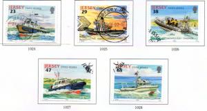 Jersey  Sc 1013-17 2002 State Vessels stamp set used