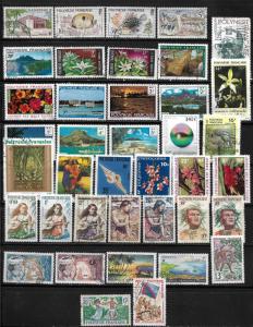 COLLECTION LOT OF 39 FRENCH POLYNESIA STAMPS