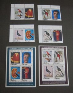 Penrhyn Island 1978 birds Sc 93-96 ,96c,d sets MNH