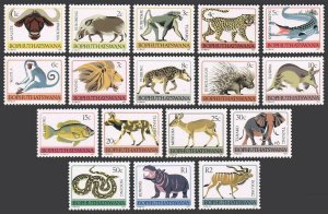 SA-Bophuthatswana 5-21, MNH. Michel 1-17. Tribal Totems-Wild animals, 1977.