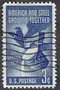 United States #1090 3¢ Steel Industry (1957). Used