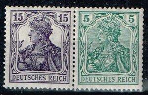 Germany 1917,Sc.#100 MH se-tenant, color b. Mi.#W9ab cv.€450