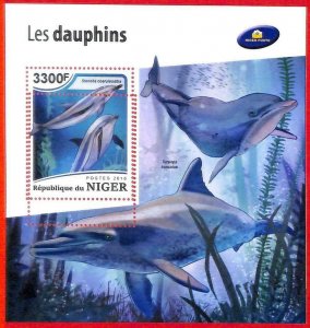 A4361 - NIGER - ERROR MIPERF, special block: 2018, dolphins, marine life-