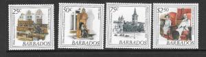 BARBADOS SG880/3 1989 350th ANNIV OF PARIAMENT  MNH