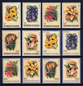 BURUNDI — SCOTT 633-638, C289-C294 — 1986 FLOWERS SET— MNH — SCV $120