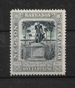 1906 Barbados Sc102 1f Lord Nelson Monument MH