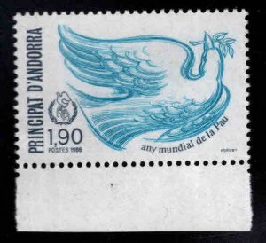 Andorre (French) Andorra Scott 349 MNH**  International Peace stamp