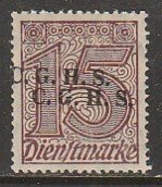 Germany-Upper Silesia O41, 15pf DOUBLE HORIZ OVERPRINT. MINT, NH. VF. (407)