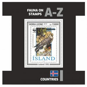 Gs0965 2019 Sierra Leone Wwf Birds Of Prey Stamps On Stamps ! Shape Bl1857 Mnh