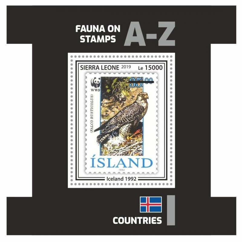 Gs0965 2019 Sierra Leone Wwf Birds Of Prey Stamps On Stamps ! Shape Bl1857 Mnh