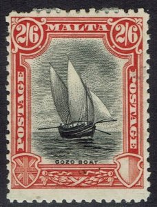 MALTA 1926 GOZO BOAT 2/6 INSCRIBED POSTAGE