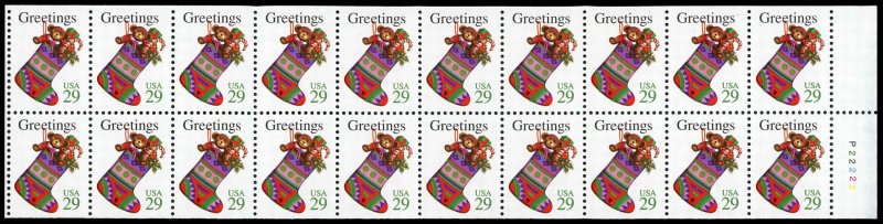 USA 2872a Mint (NH) Booklet Pane of 20 (Read Description)