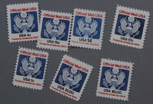 United States #O127-O133 Official Mail USA Set MNH
