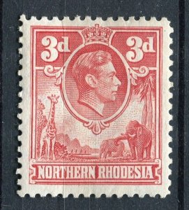 N.RHODESIA; 1938 early GVI pictorial issue Mint hinged Shade of 3d. value