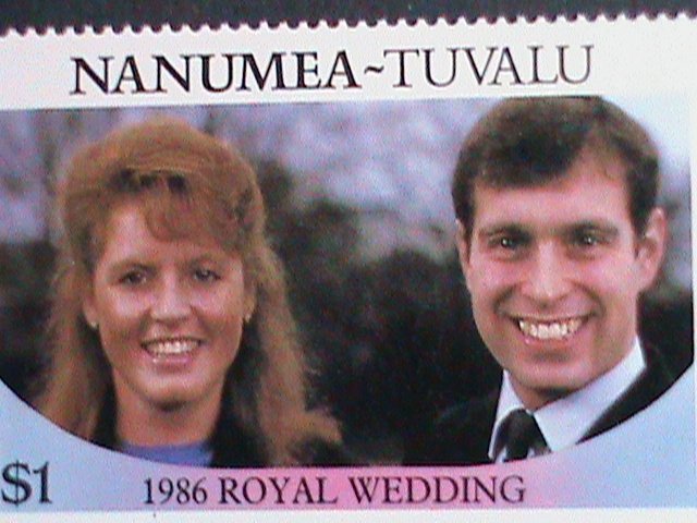 TUVALU -NANUMEA STAMP-1986- ROYAL WEDDING MIN NOT HING- SET VERY FINE