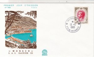 Monaco 1969 S.A.S. Rainier III Monaco Bay Picture FDC Stamps Cover Ref 26179