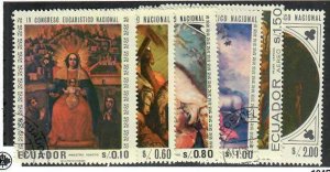 Ecuador;  Scott 761, 761A-761E; 1967; Precanceled; NH; Complete Set