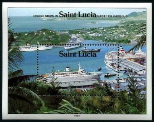 HERRICKSTAMP ST. LUCIA Sc.# 980 Boats S/S