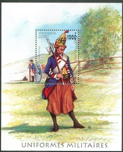 Guinea 1449A-1449F, 1449G, MNH. Old Germanic Military Uniforms, 1997.