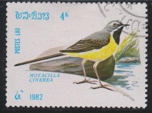 Laos 377 Motacilla Cinerea 1982