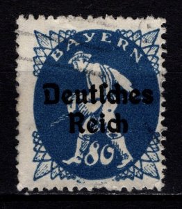 Germany 1920 Official stamp of Bavaria Optd. ‘Deutsches Reich’, 80pf [Used]