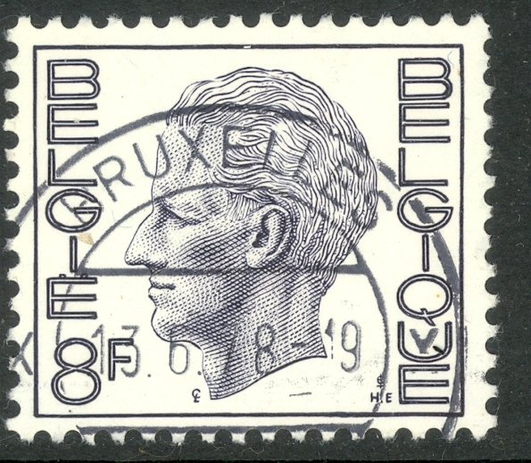 BELGIUM 1970-80 8fr King Baudouin Portrait Issue Sc 761 VFU