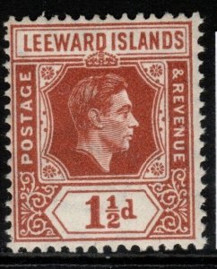 LEEWARD ISLANDS SG101 1938 1½d CHESTNUT MNH