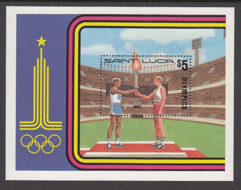 St Lucia 520 Summer Olympics Souvenir Sheet MNH VF