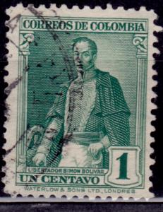 Colombia, 1937, Bolivar, 1c, Scott# 443, used