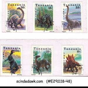 TANZANIA - 1991 DINOSAURS & PREHISTORIC ANIMALS - 6V USED