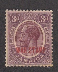 Jamaica # MR11a, War Stamp Overprint, Pale Purple Color?, Used