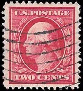 1908 US SC # 332 F VF JUMBO USED NH ng LIGHT MACHINE CANCEL -  SOUND