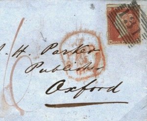 GB SCOTLAND *Registered EDINBURGH* Handstamp 1d Red Cover Oxford Publisher 445b