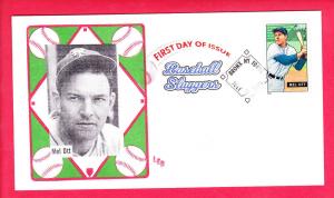 2009 Mel Ott  - Baseball Slugger DCC - LEB Cachet