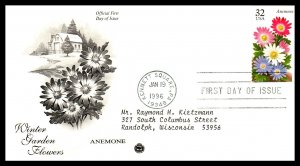 US 3025-3029 Garden Flowers PCS Set of Five Typed FDC