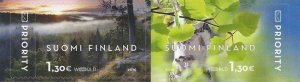 Finland 2016 Visiting card Nature trees landscapes Posti Strip of 2 stamps MNH