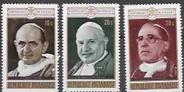 Rwanda 390-392 - Popes:  Paul VI, John XXIII and Pius XII