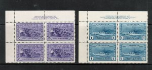 Canada #261 - #262 Very Fine Never Hinged Plate #1 UL Block Duo