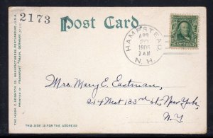 US Hampstead NH Rockingham Co. Doane Cancel 1906 c529