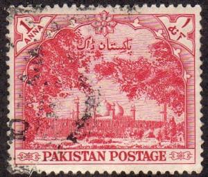 Pakistan 68 - Used - 1a Badshahi Mosque (1954)