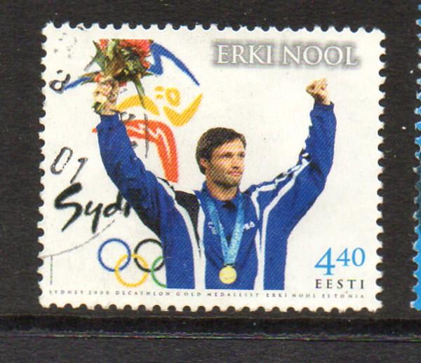 Estonia Sc 407 2001 Nool Olympic Decathlon stamp used