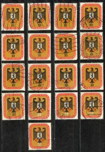 Germany Berlin Sc# 9N118-9N119 (assorted) Used lot/17 1955 Arms of Berlin