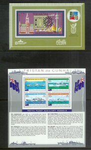 WORLDWIDE (190) Souvenir Sheets & Mini-Sheets ALL Mint Never Hinged