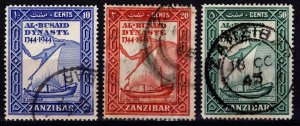 Zanzibar 1944 Bicentenary of Al Busaid Dynasty, Part Set to 50c [Used]