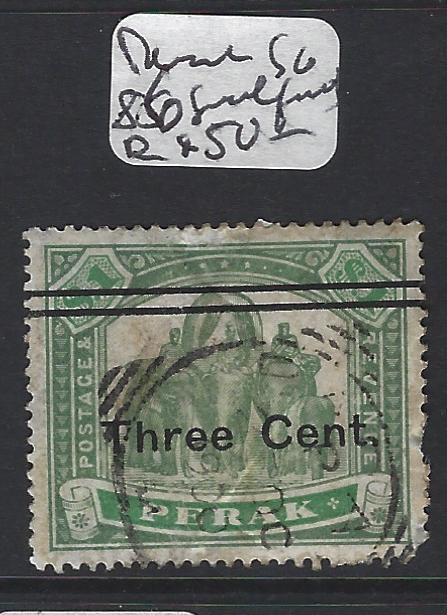 MALAYA PERAK   (PP1905B)  3C/$1.00 ELEPHANT SG 86     SMALL FAULT  FU  