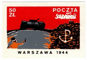 (I.B) Poland Cinderella : Solidarity Political Stamp 50zl (Warsaw)