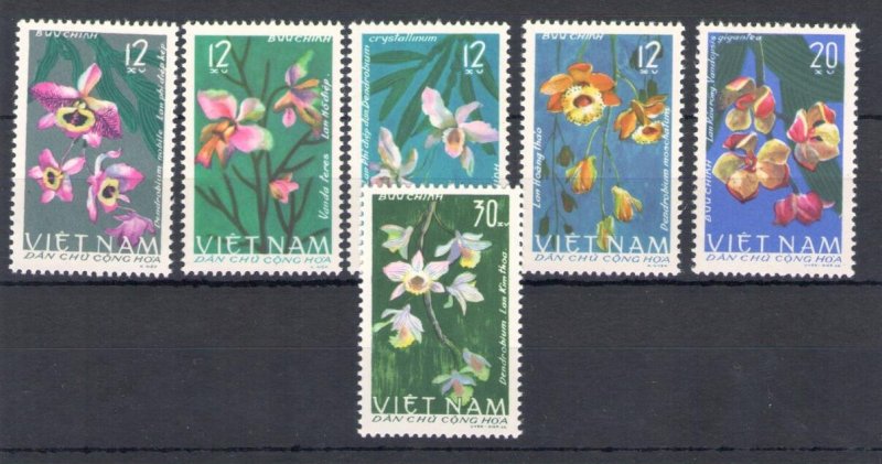 1966 North Vietnam - Yvert #482-87 - Flowers - 6 Values - MNH**